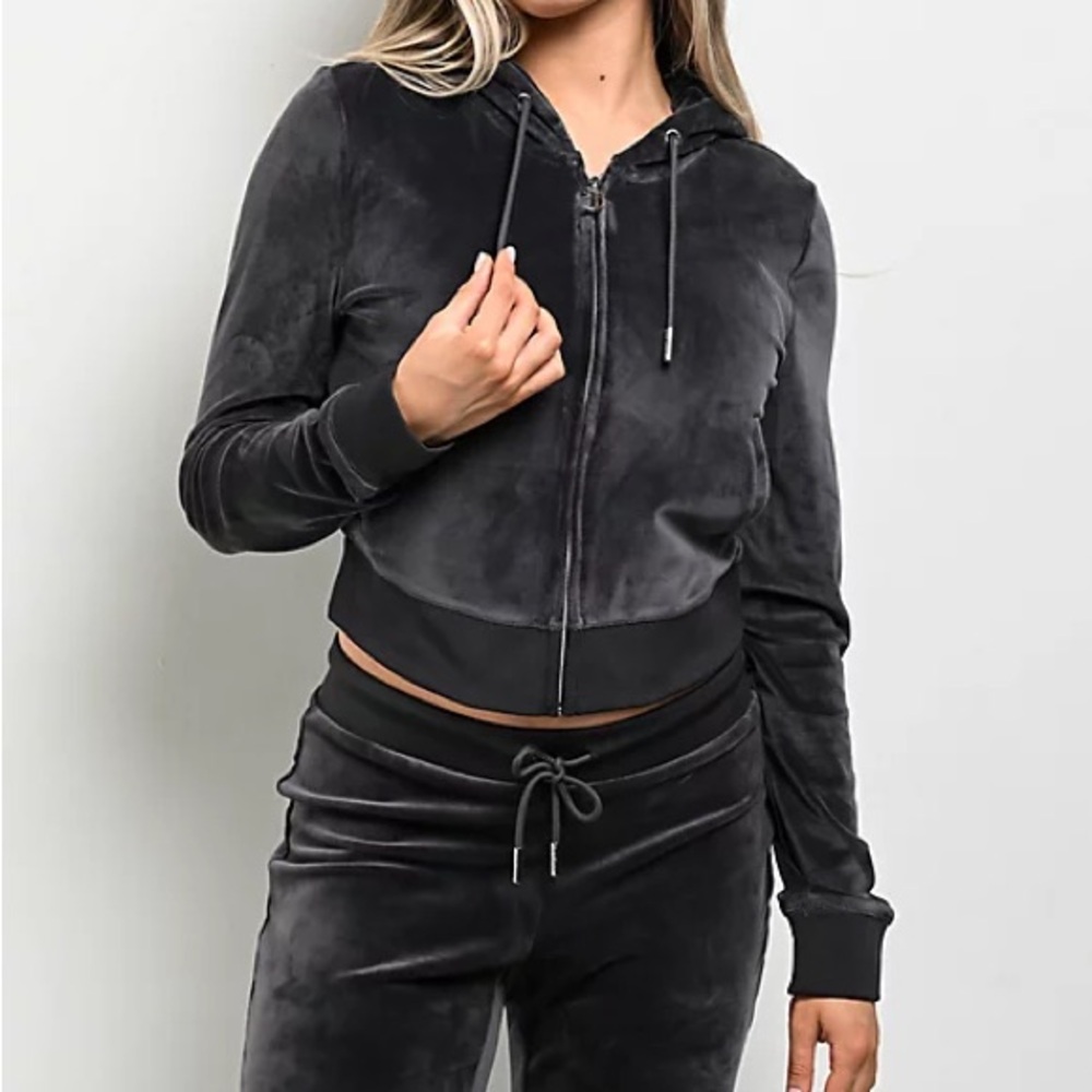 Juicy Couture OG Vintage Titanium Velour Hoodie